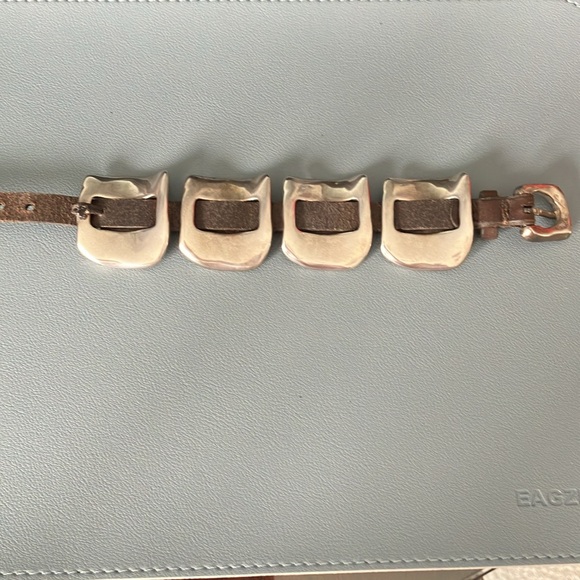 Uno de 50 metal & leather bracelet.  Like new. - Picture 5 of 7